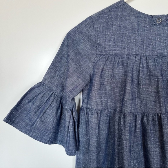 Gymboree Girls Tiered Cotton Chambray Dress Size 6 - Picture 2 of 6